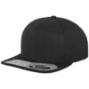 Flexfit Fitted Snapback Cap in Black, front.