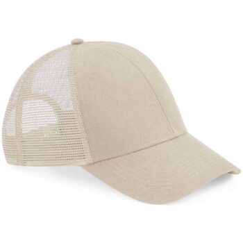 Beechfield Organic Cotton Trucker Cap in Sand.
