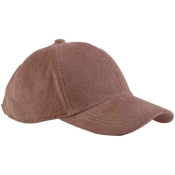Beechfield EarthAware Organic Cord Baseball Cap in Redwood.