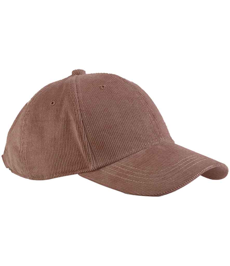 Beechfield EarthAware Organic Cord Baseball Cap in Redwood.