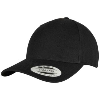 Flexfit 5-Panel Premium Curved Snapback in Black