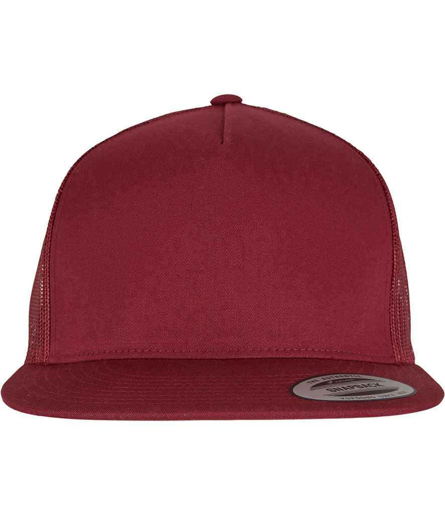 Flexfit Classic Trucker Cap in Maroon.