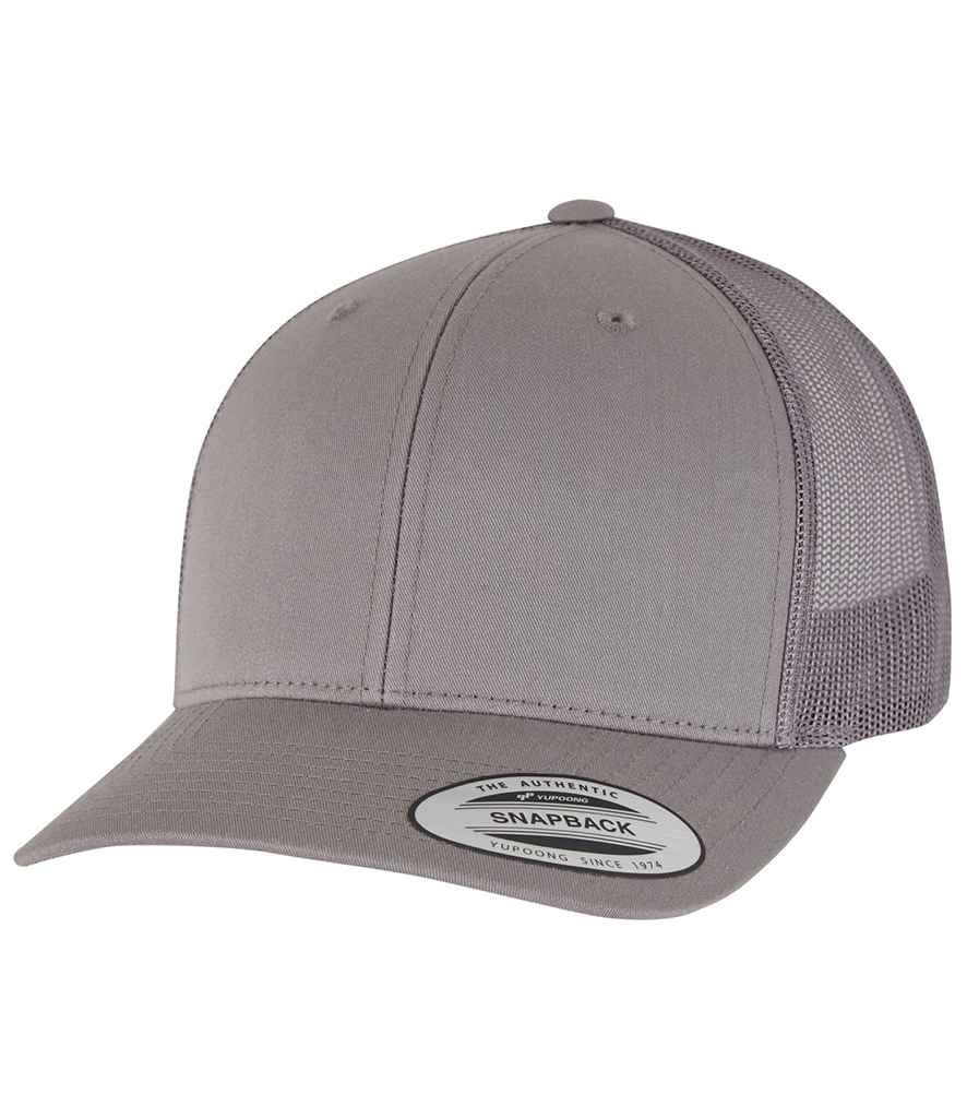 Flexfit Retro Trucker Cap in Steel Grey.