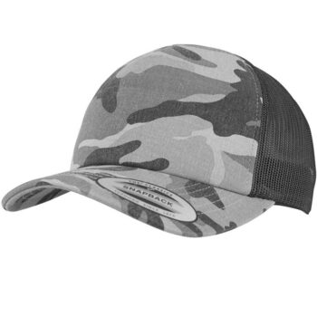 Flexfit Classic Camo Trucker Cap in Dark Camo / Black.