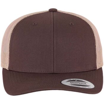 Flexfit Retro Trucker Two Tone Cap in Brown & Khaki.
