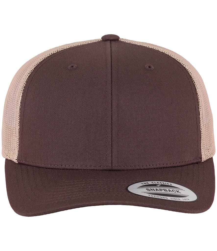 Flexfit Retro Trucker Two Tone Cap - F6606T Flexfit Retro Trucker Two Tone Cap in Brown & Khaki.