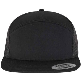 Flexfit 7-Panel Trucker Cap in Black